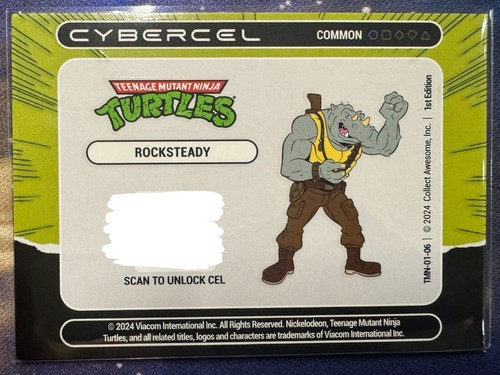 2024 FigPin Cybercel Teenage Mutant Ninja Turtles (TMNT) - COMÚN Rocksteady - Imagen 2 de 2