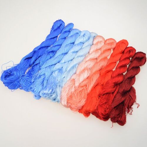400m Silk Thread Colorful Embroidery Floss Cross Stitch Threads Weaving Strings - Picture 2 of 90