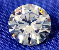 1 ct  Brilliant Round Top Russian Quality CZ Extra Brilliant . 6.5 mm