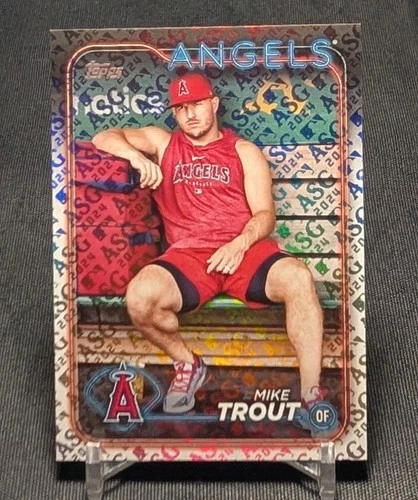 Mike Trout All-Star Game Logo Foil Variation 2024 Topps Card 3 Of 5 LA Angels