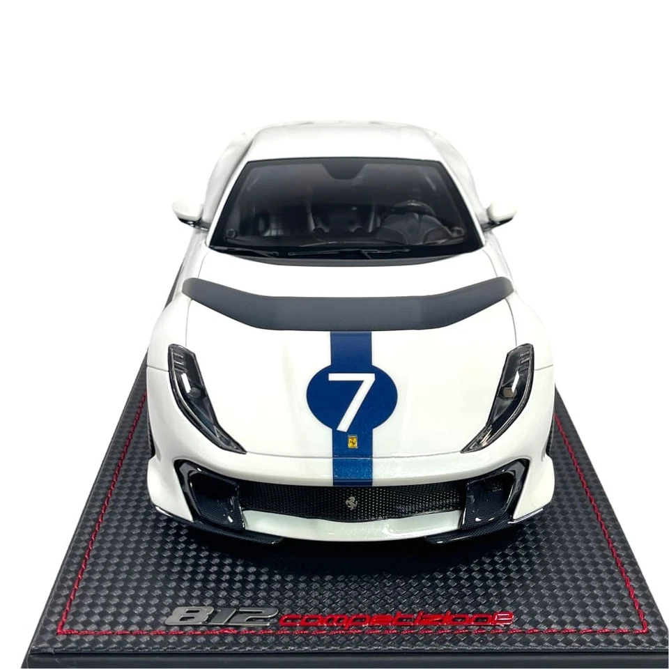 Modellino Auto MR Models 1/18 Ferrari 812 Competizione #7 Bianco Italia Blu N... - Immagine 2 di 4
