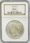 1923 Peace Silver Dollar MS63 NGC