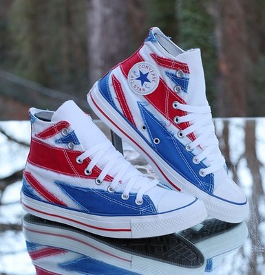 Converse Chuck Taylor All Star Hi Union Jack Men s Size 8 Custom 146183F