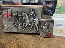 Zippo Knights Templar 3D Limited Edition 1 of 1000 made with original sleeve