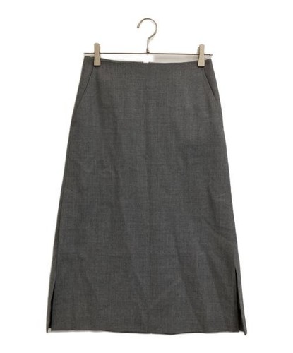 Theory Women’s Wool Long Skirt Gray Size 6307310