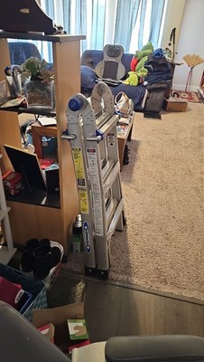 Werner MT-13 13 ft. Reach Aluminum Telescoping Multi-Position Ladder, 300 lbs. C