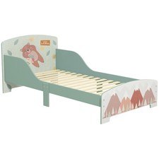 Image of ZONEKIZ Toddler Bed Frame, Kids Bedroom Furniture for Ages 3-6 Years, Green