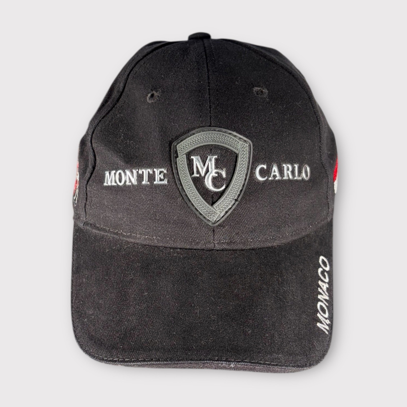 F1 Monte Carlo Black Racing Cap With Embroidery And Metal SPELLOUT Logo image 2