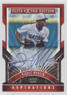 2015 Panini Elite Extra Edition Aspirations 70/100 Richie Martin #21 Auto 8d2