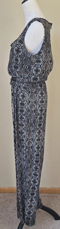 Mono para mujer Calvin Klein 12 sin mangas estampado de serpiente pitón fiesta elegante Foto 3 de 4