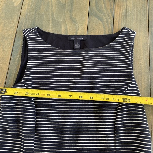 Tommy Hilfiger Etuikleid blau weiß gestreift ärmellos gestreift - Größe XS (H8) - Bild 6 von 10