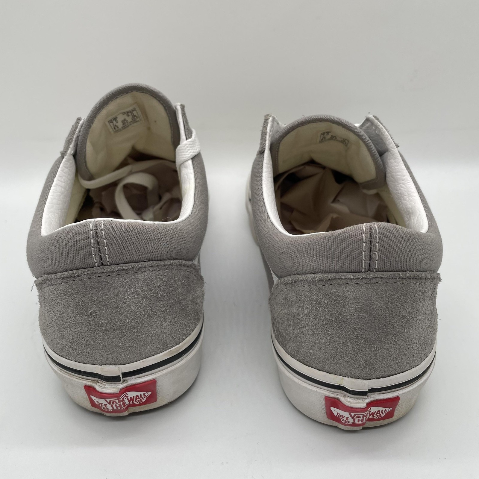 Vans Old Skool Shoes Womens Sz 9 Gray White Low Top Skate Suede Canvas Iconic thumbnail 9