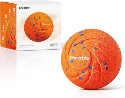Cheerble Interaktiver Hundeball Wicked Ball Air LED Hundespielzeug Orange