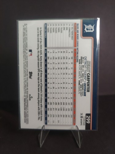 Kerry Carpenter 2025 Topps Chrome Baseball Raywave rifrattore #299 Detroit Tigers - Foto 2 di 2