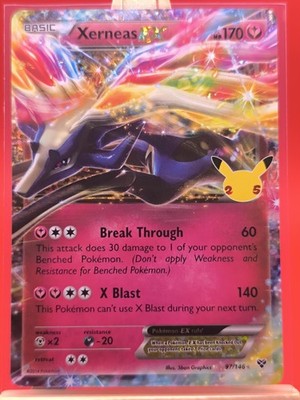 Xerneas EX 97/146 Celebrations Textured Ultra Rare Holo Pokemon