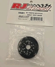 RJ Speed Spur Gear 81 Tooth 48 Pitch Axle Bolink Kimbrough Diff Gear 5581