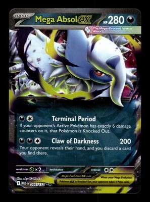 Mega Absol ex 086/132 Double Rare Mega Evolution Pokemon Holo Near Mint