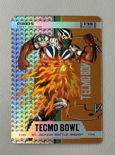🔥2026 Bo Jackson Battle Arena Tecmo Bowl QUADS SAQUON BARKLEY Orange SP🔥