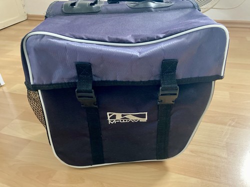 Doppel Fahrrad Gepäckträgertasche Zweifach-Tasche Hartschale Reklektorstreifen - Bild 9 von 11