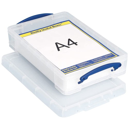 Really Useful Box 4L Kunststoff Aufbewahrungsbehälter mit Druckknopfdeckel & Clipverschluss Griffe - Bild 10 von 11