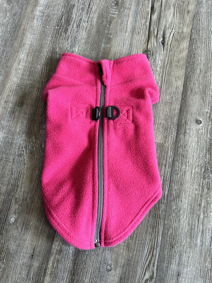 Gooby Pink Dog Vest Fleece With Leash Hook Size M - Image 3 of 4