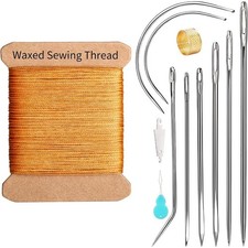 Repair Sewing Kit Upholstery Needle and Thread Set with 32 Yards Waxed Thread 8