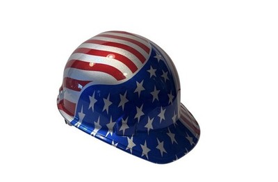 Jackson Products Hard Hat CLASS C.G.E. Type 1 AMERICAN FLAG Size  6.5-8