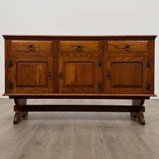 Antique 20th Century Fine Quality Golden Oak Sideboard ( AF-5292 )