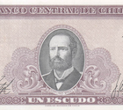 Chile 1 Escudo ND. 1964 P 136 Series P 10 ERROR Circulated Banknote XX B