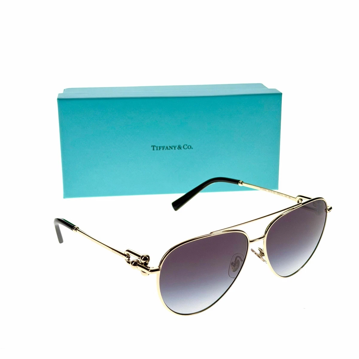 Tiffany & Co. Gold Aviator Sunglasses for Women for sale | eBay display picture 2