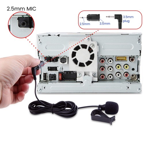Auto Mikrofon 3,5mm, Autoradio Mikrofon Ersatz für Pioneer Kenwood Boss JVC... - Bild 5 von 9