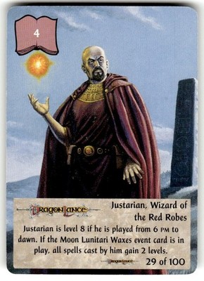 Spellfire CCG Uncommon Justarian Wizard of the Red Robes - Dragonlance 29 of 100