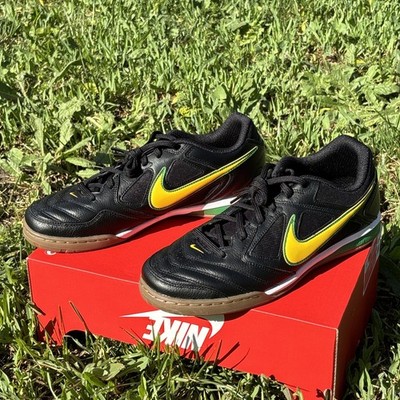Nike Gato IB8509-001 Men s Size 9 Black Indoor Soccer Futsal Shoes Brazil colors