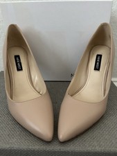 Nine West Beige Tatiana Women's Leather Heels, Size 6.5 - Worn Once