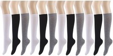 Gelante 12 Pairs Women Knee High Socks - 196003 Pattern 3 One Size, 3