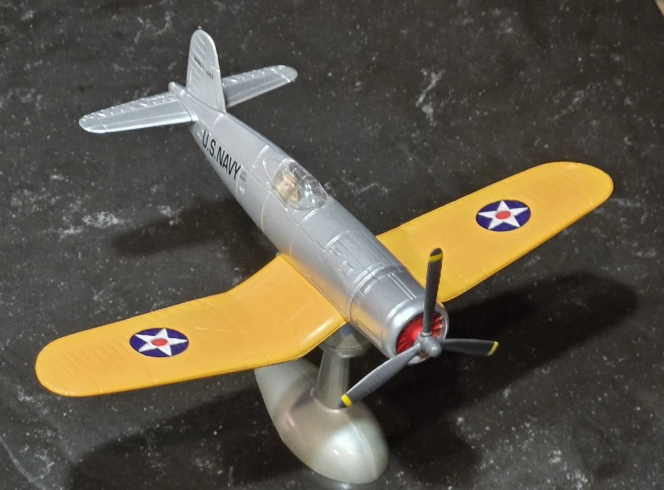 US Navy XF4U-1 Corsair plástico 7,5” largo gris y naranja nuevo rayo accesorio mecánico Foto 4 de 4