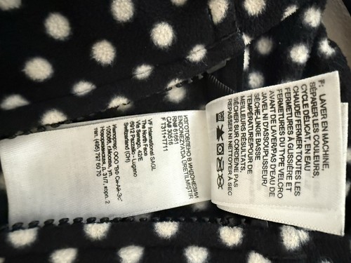 The North Face Black White Polka Dot Fleece Jacket Girls Sz M 10-12 Hoodie B54 - Picture 6 of 9