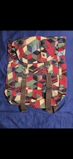 Patterned Multicolor Backpack, Laptop Compartment, Adjustable Straps