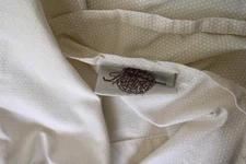 SFERRA 100% Cotton Queen Flat Sheet in micro Honeycomb pattern - percale