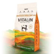 Vitalin Puppy Chicken with Thyme & Root Veg 12kg - Dry Dog Food 5.92 per kilo