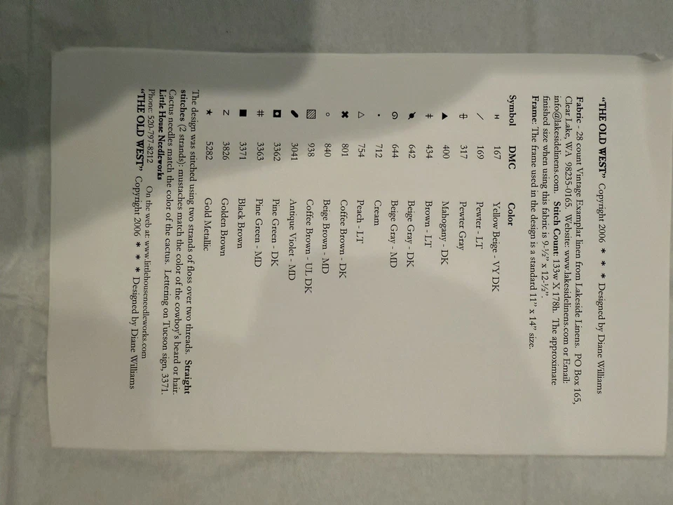 Little House Needleworks THE OLD WEST Cross Stitch Pattern No 34 - Image 3 of 4