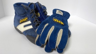 OMP Racing Gloves and Shoes Set.  Used only for a 3 day Race school. ISO 6940