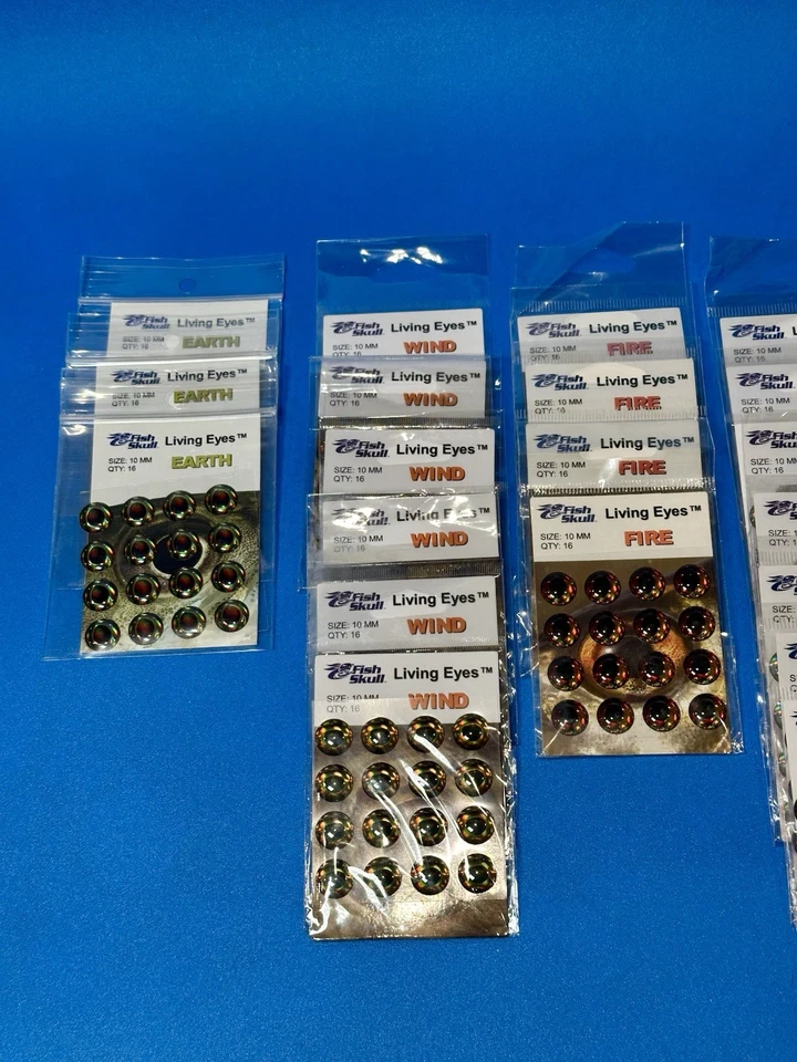 Lote a granel para atar moscas holográficas 3D realistas FISH SKULL LIVING EYES Foto 3 de 4