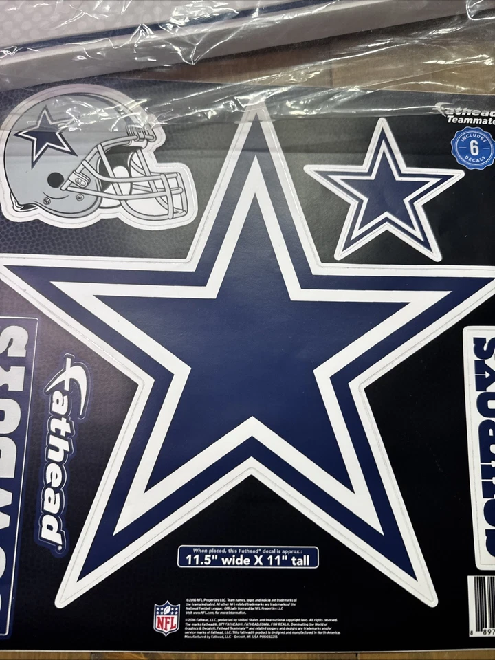 3d Foam Wall Sign Dallas Cowboys Plus Fathead Stickers - Image 2 of 4