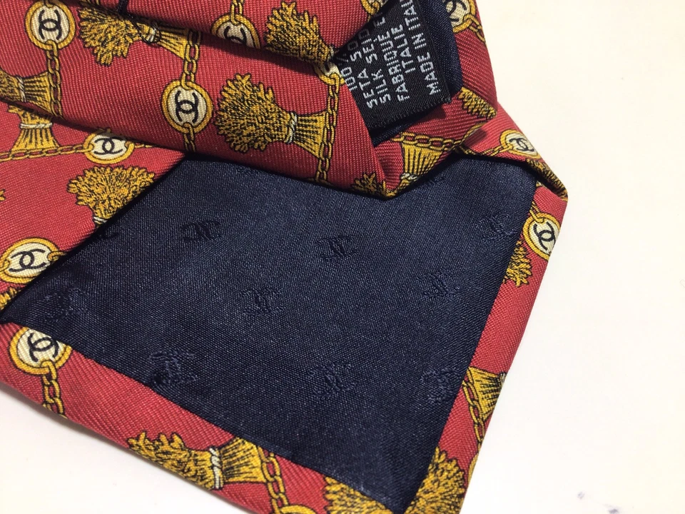 香奈儿巴黎 CC 标志丝绸领带/意大利制造 — 第 4/4 张图片