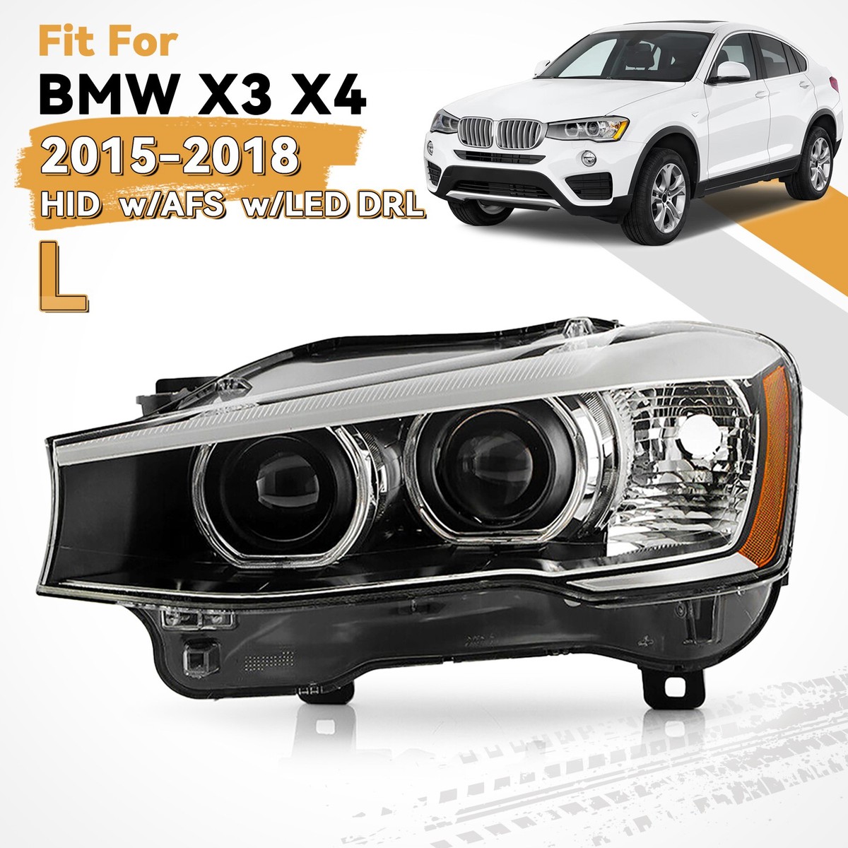 車 BMW X3 F25 ヘッドライト 左側 マレリ製 HID プロジェクター