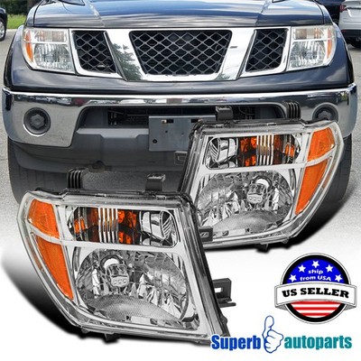 For 2005-2008 Frontier/2005-2007 Pathfinder Headlights Lamps Assembly L+R Pair