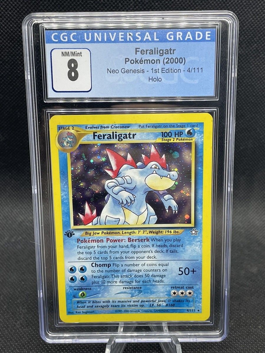 Feraligatr Neo Genesis #5 1st Edition CGC 8 (~Psa 9) Mint Holo