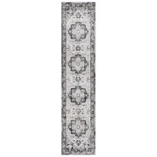 SAFAVIEH Brentwood Collection BNT837Z Black / Ivory Rug