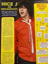 Nick Jonas, The Jonas Brothers, Full Page Vintage Pinup